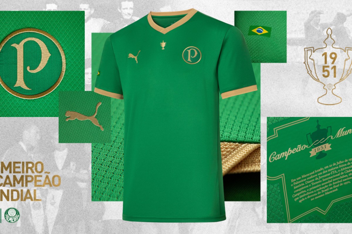 Palmeiras lança camisa alusiva aos 70 anos da conquista da Copa Rio